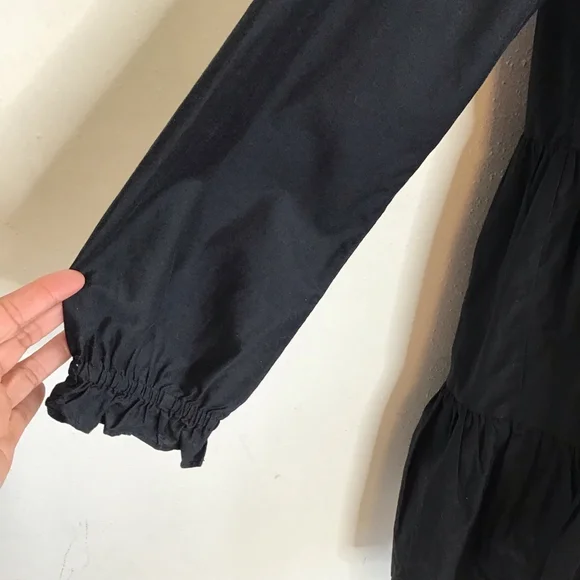 Roller Rabbit Women Elegant Black Long Sleeve Tiered Dress L - Picture 5 of 15